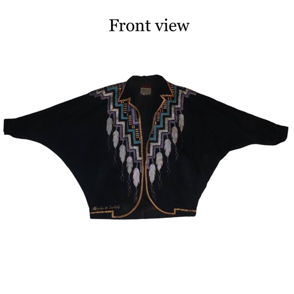 Mary Ann Nibbelink Sundance Vintage Handpainted Denim Jacket Medium Southwest - Picture 5 of 14